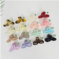 Summer Mini Round Ribbon Hair Claw Clip (1.7 Inch) / Vivid Color French Pin / Alligator Hair Clip for Woman