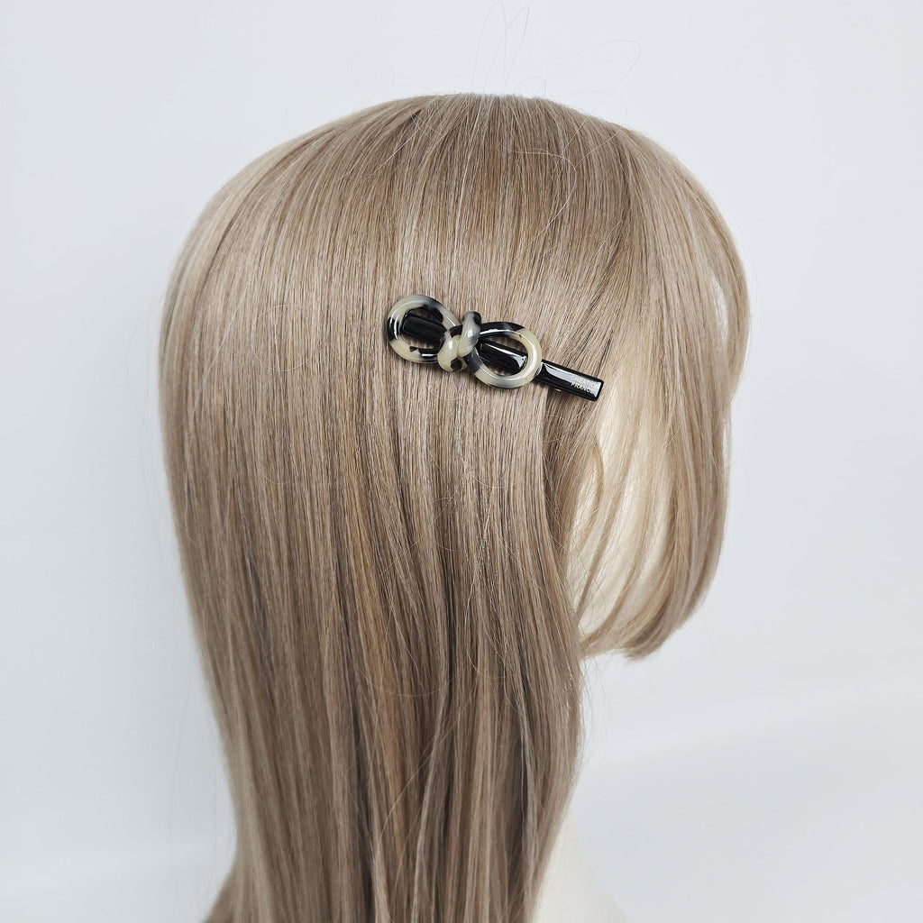 Bold Big Ribbon Side Mini Hair Claw Clip (2.5 Inch) / Vivid Color French Pin / Alligator Hair Clip for Woman