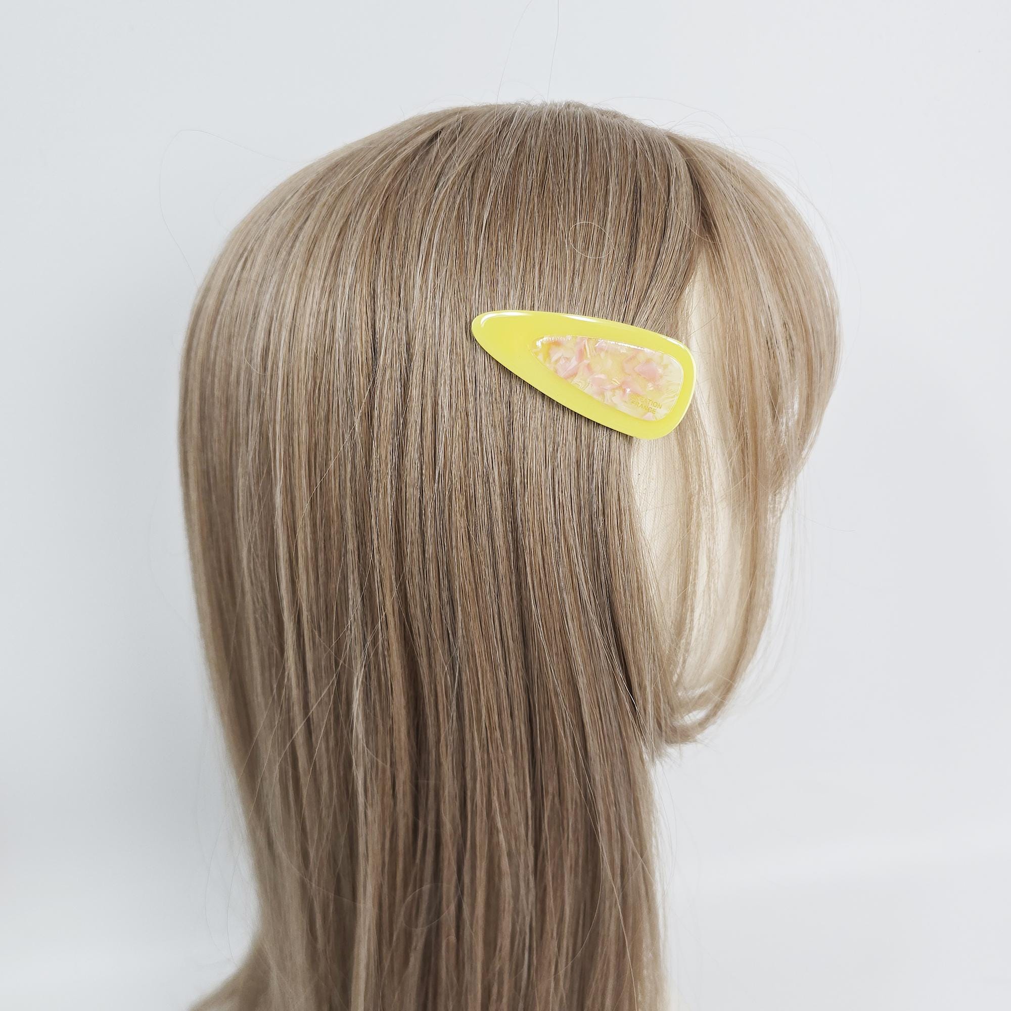 Layered Flat Triangle Clip Side Hair Claw Clip (2.3 Inch) / Vivid Color French Pin / Alligator Hair Clip for Woman
