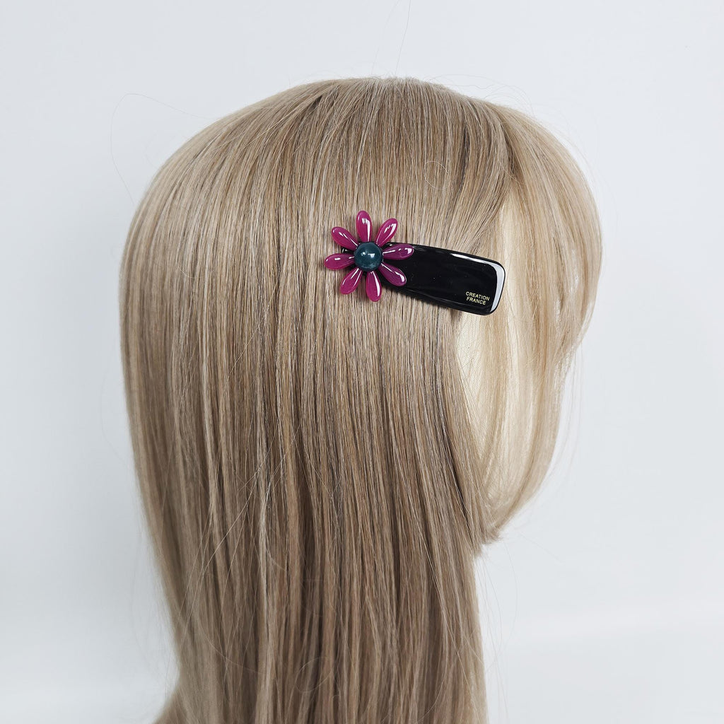 Sunflower Triangle Clip Side Hair Claw Clip (2.3 Inch) / Cute French Pin / Alligator Hair Clip for Woman