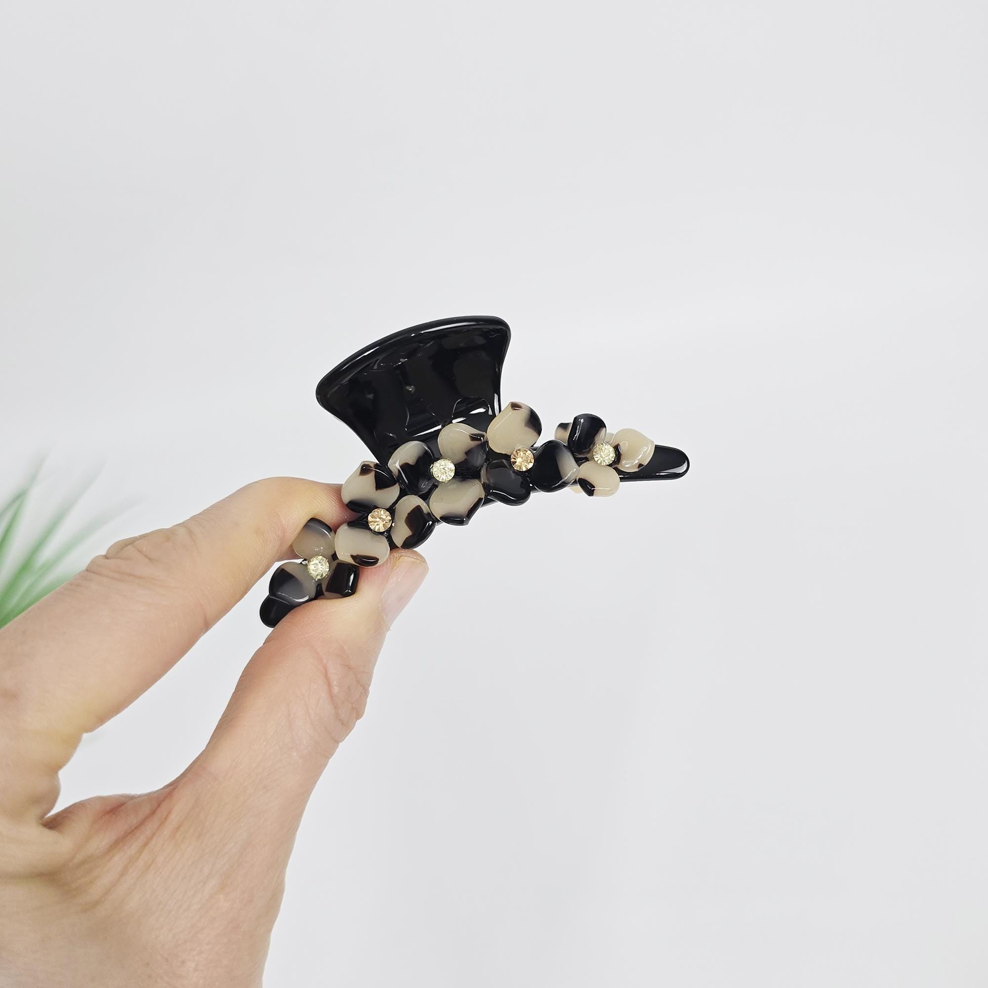 New Color Cubic Point Arch Flower Half Updo Hair Claw Clip (3.1 Inch) / Elegance French Hair Pin / Hair Barrette for Woman