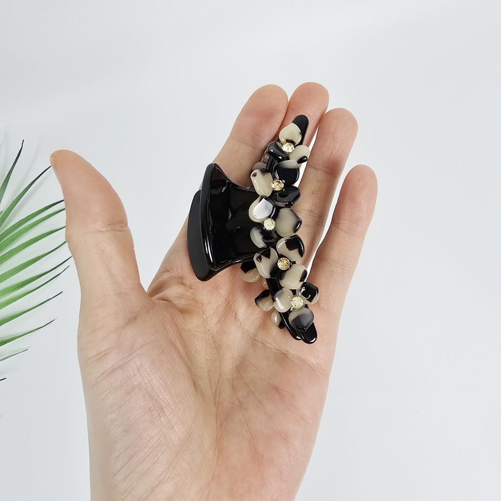 New Color Cubic Point Arch Flower Half Updo Hair Claw Clip (3.1 Inch) / Elegance French Hair Pin / Hair Barrette for Woman