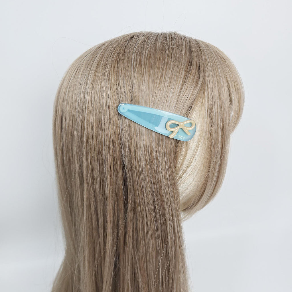 Mini Ribbon Point Triangle Barrette Bobby Pin (3.0 Inch) / French Hairgrip Barrette / French Hair Pin / Tic Tac Hair Clip Pin