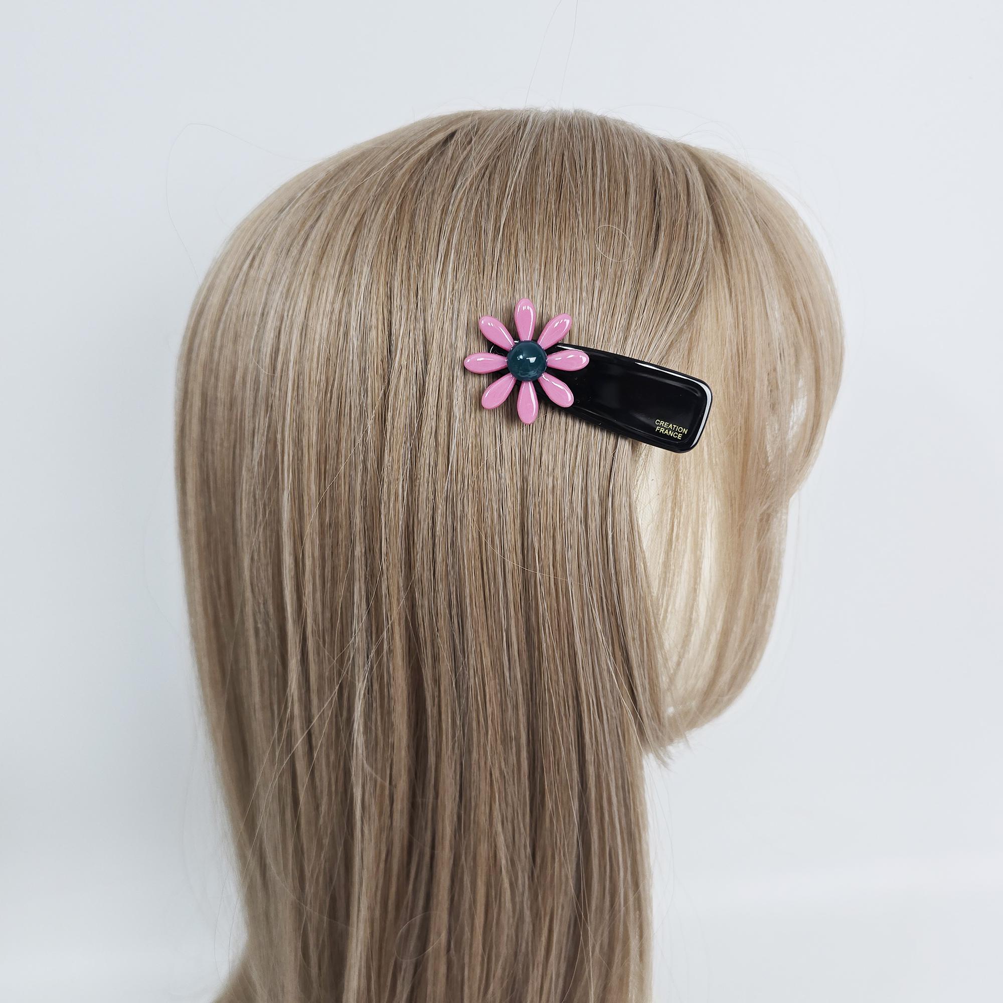 Sunflower Triangle Clip Side Hair Claw Clip (2.3 Inch) / Cute French Pin / Alligator Hair Clip for Woman