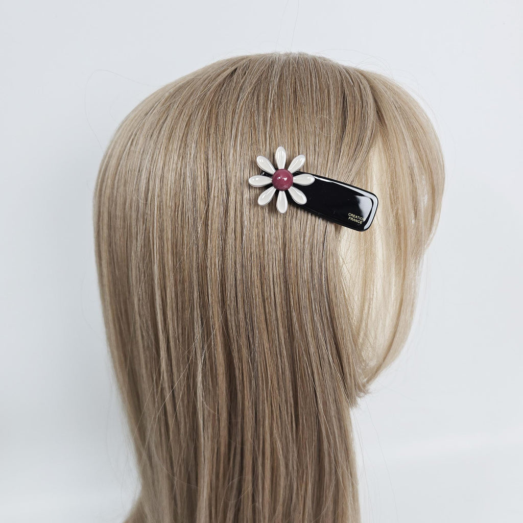 Sunflower Triangle Clip Side Hair Claw Clip (2.3 Inch) / Cute French Pin / Alligator Hair Clip for Woman