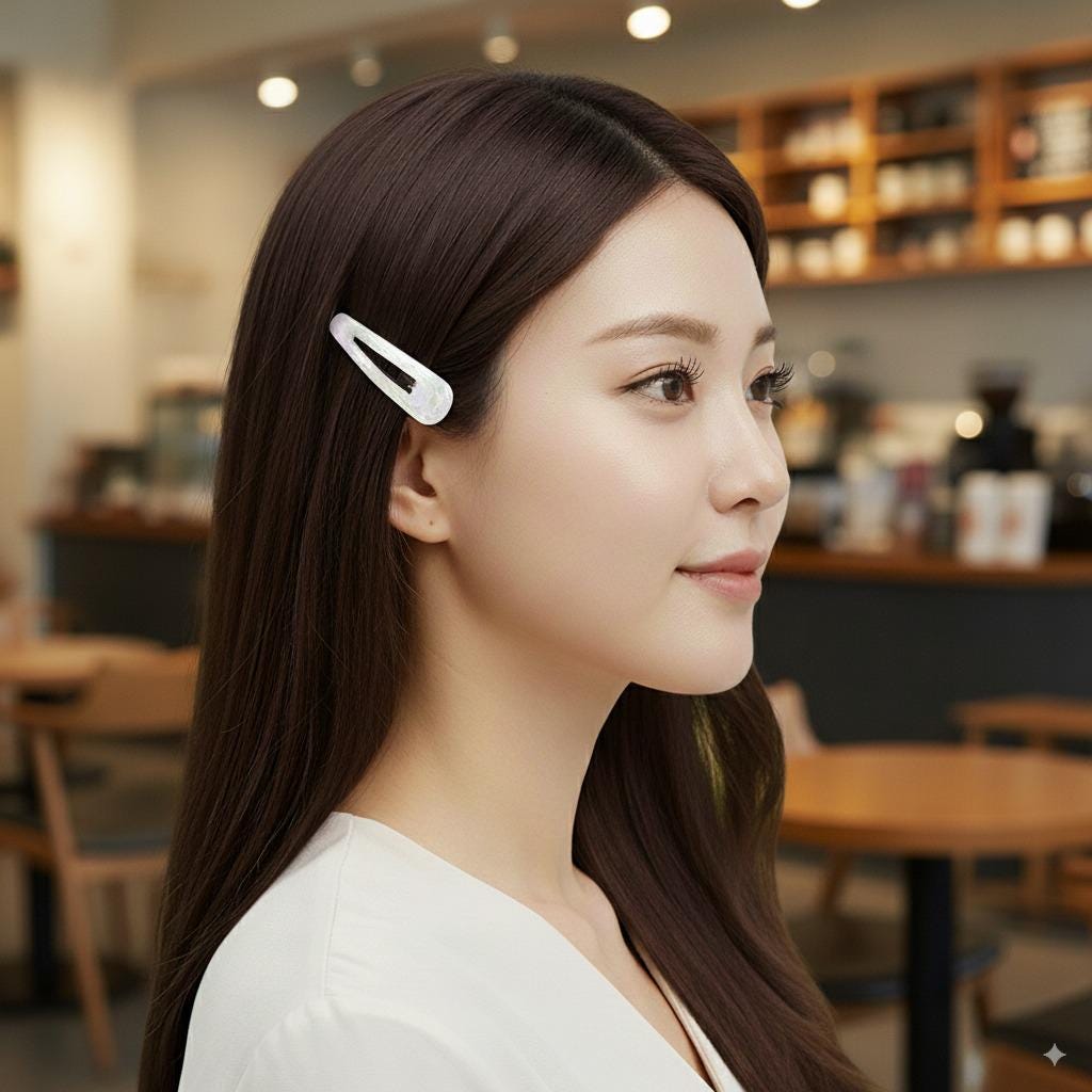 Leopard Aurora Triangle Snap Clip (2.2 Inch) / Tortoise Marble Hairgrip Barrette / French Hair Pin / Tic Tac Hair Clip Pin