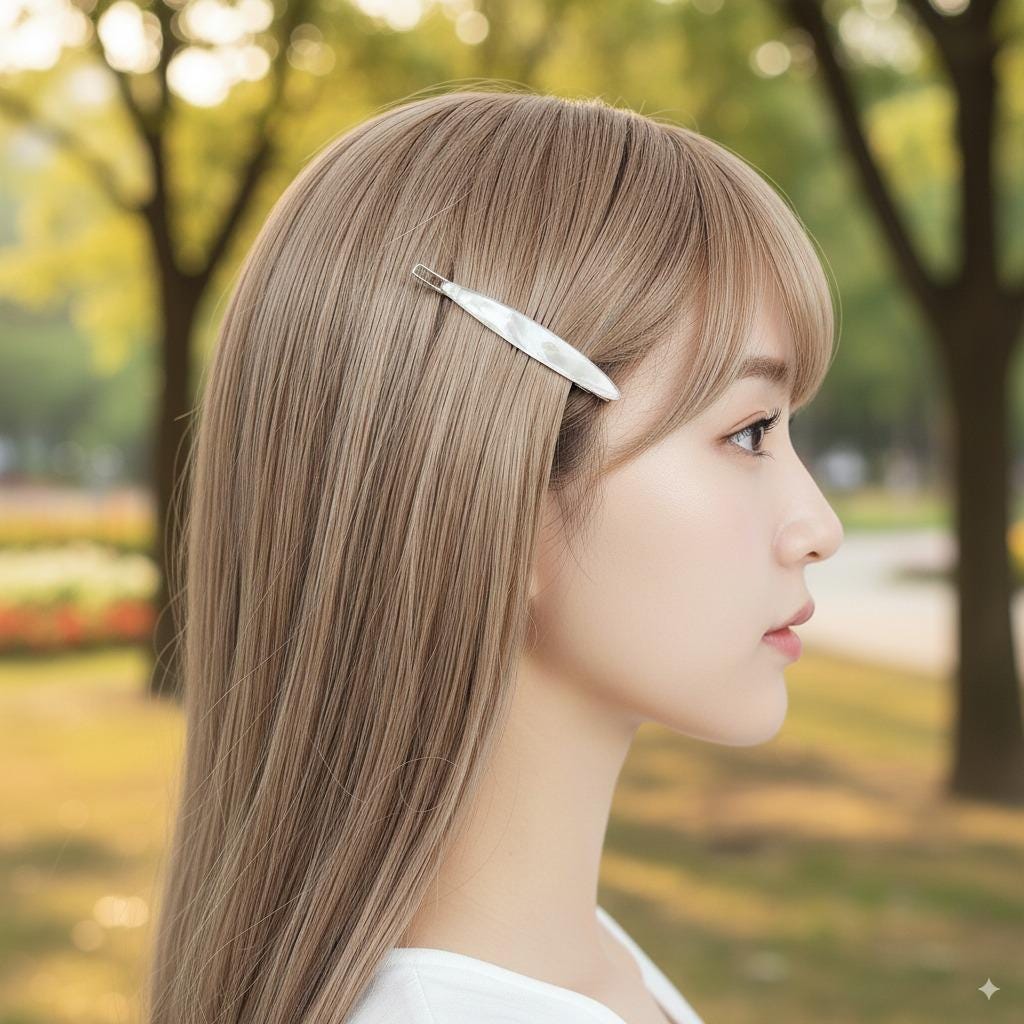 Pure Color Mini Slim Oval Snap Clip Bobby Pin (2.4 Inch) / Vintage French Hair Pin / Hair Accessory for Woman / Bow Barrette for Thin Hair