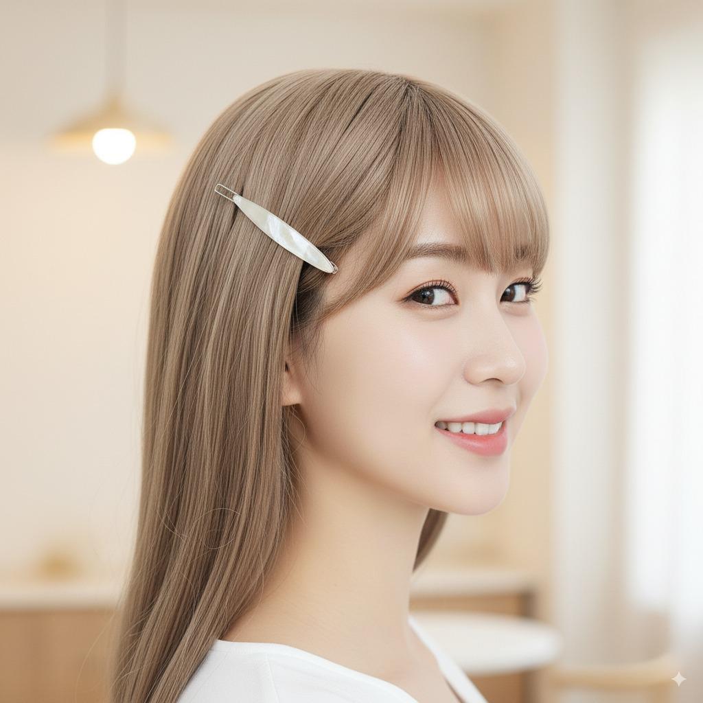 Pure Color Mini Slim Oval Snap Clip Bobby Pin (2.4 Inch) / Vintage French Hair Pin / Hair Accessory for Woman / Bow Barrette for Thin Hair