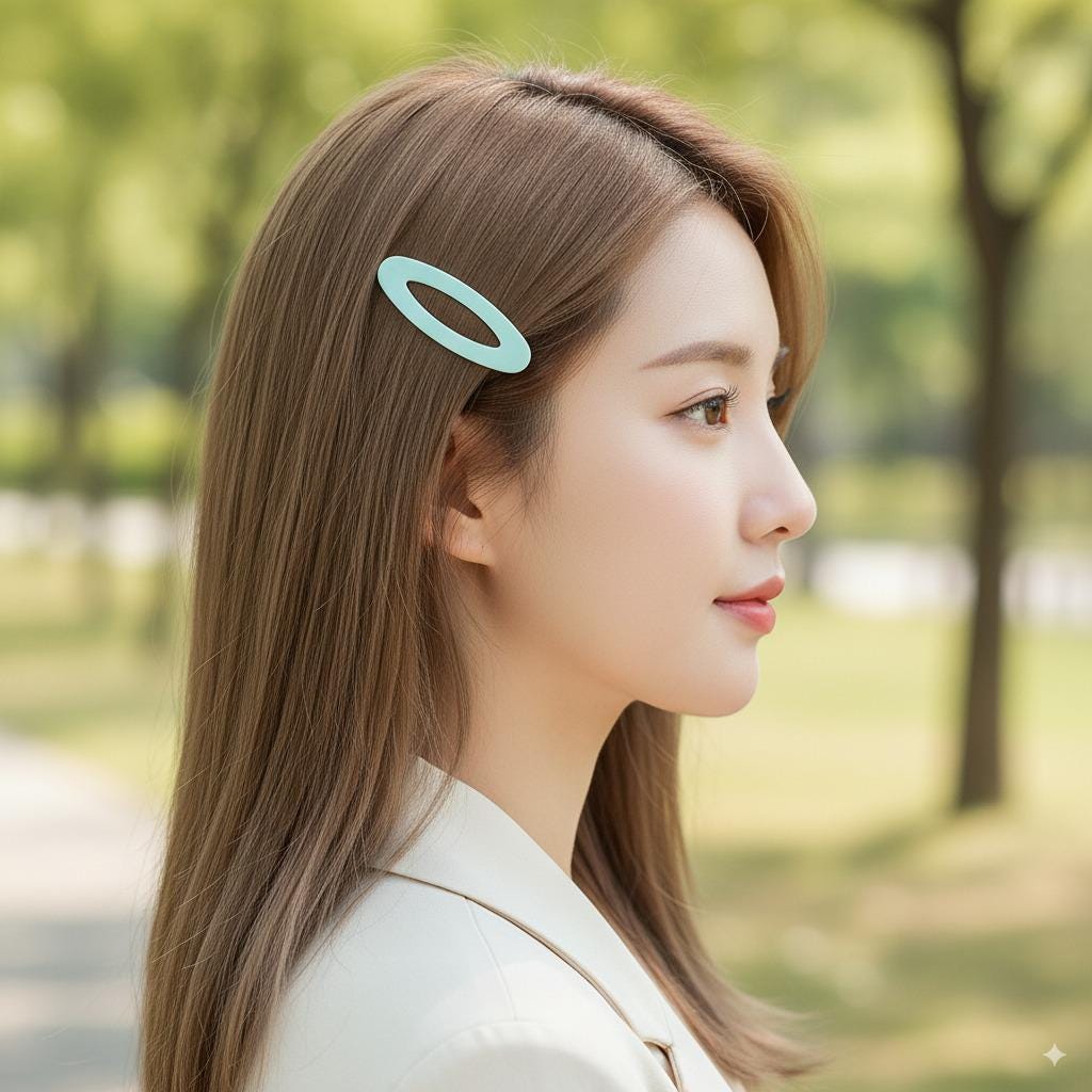 Pure Color Mini Oval Mini Snap Clip (2.2 Inch) / Tortoise Marble Hairgrip Barrette / Tic Tac Hair Clip Pin / French Hair Pin