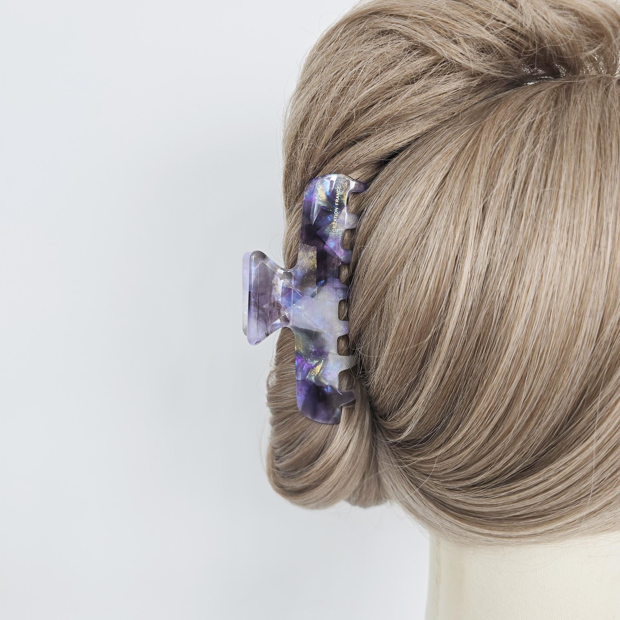 Slimmer Square Updo Half Up Hair Claw Clip (3.9 Inch) / Elegance French Hair Pin / Hair Barrette for Woman