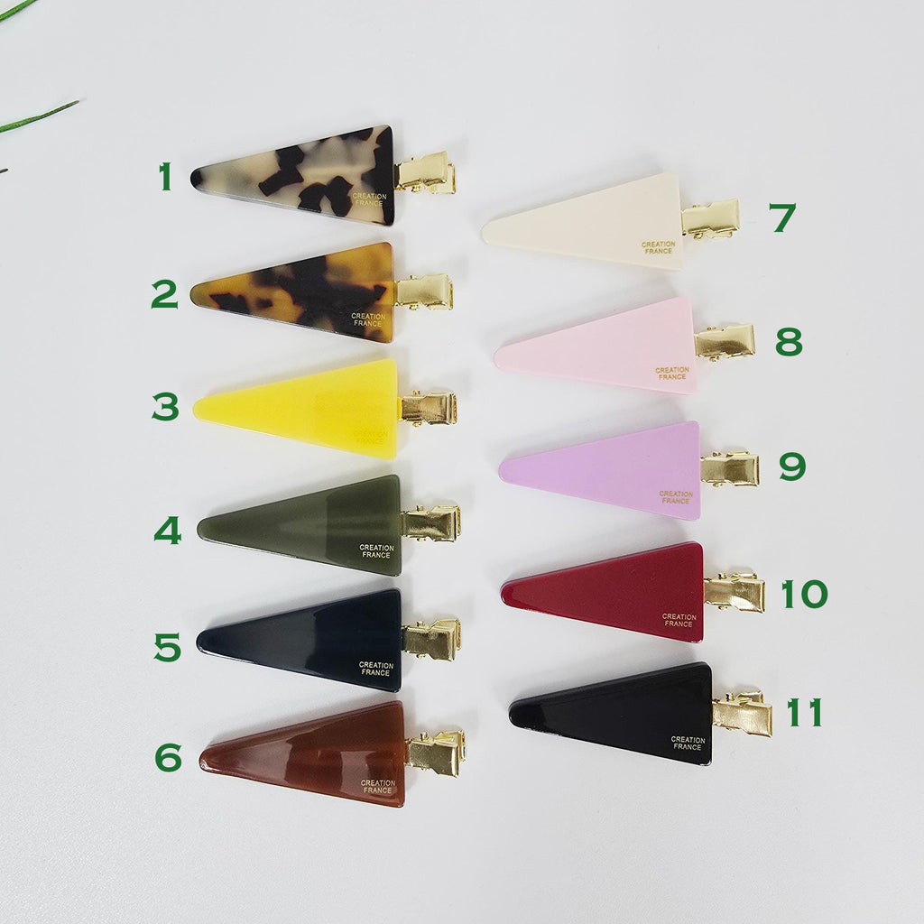 Flat Triangle Makeup Pin Front Hair Styling Set No Mark Pin / Vivid Color French Pin / Alligator Hair Clip for Woman