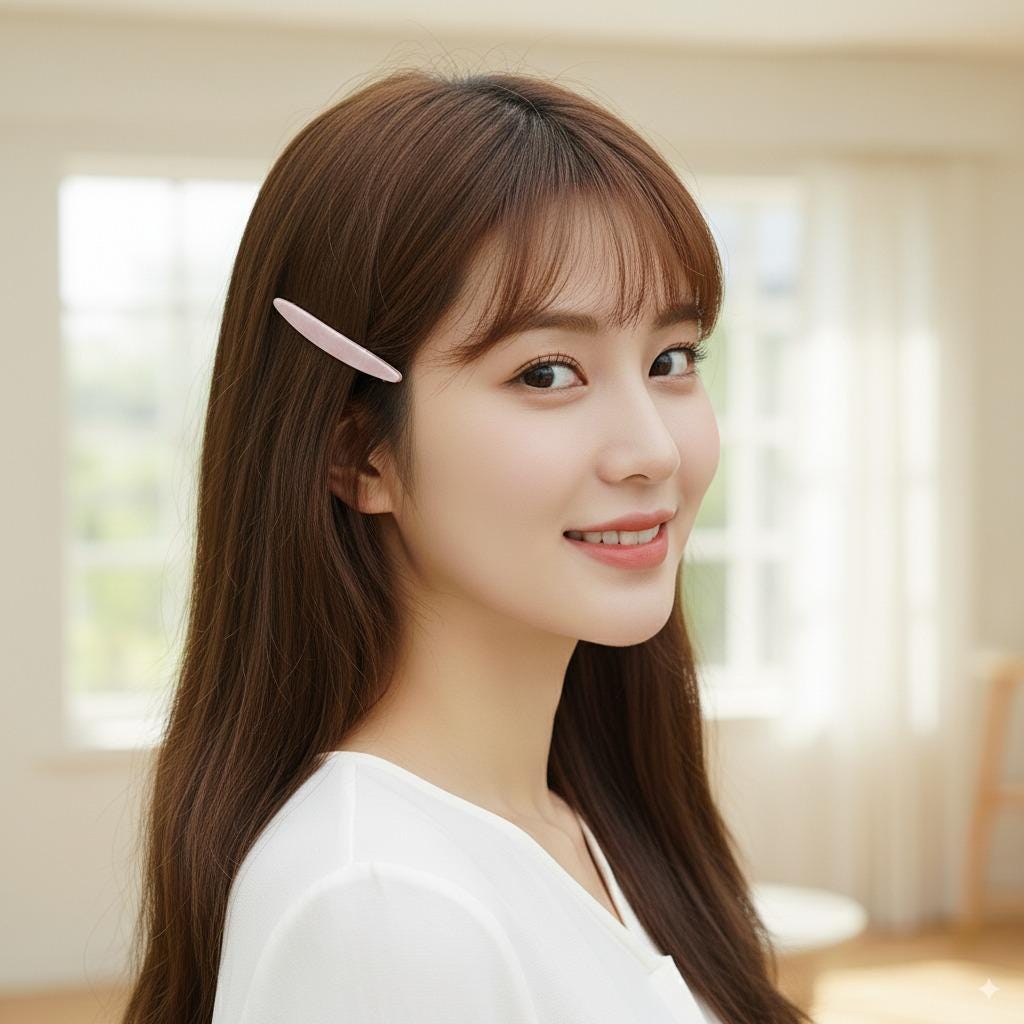 Pure Color Oval Long Bobby Pin (2.6 Inch) / Simple French Hair Pin / Hair Accessory for Woman / Snap Clip for Thin Hair