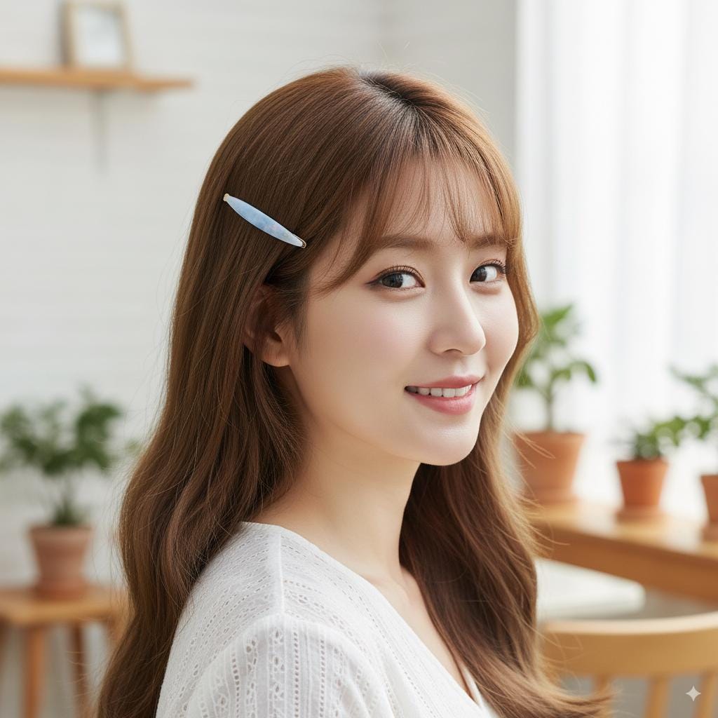 Leopard Long Oval Round Hair Stick Hairpin (2.6 Inch) / Cute Tortoise Shell French Hair Pin / Hair Accessory for Woman