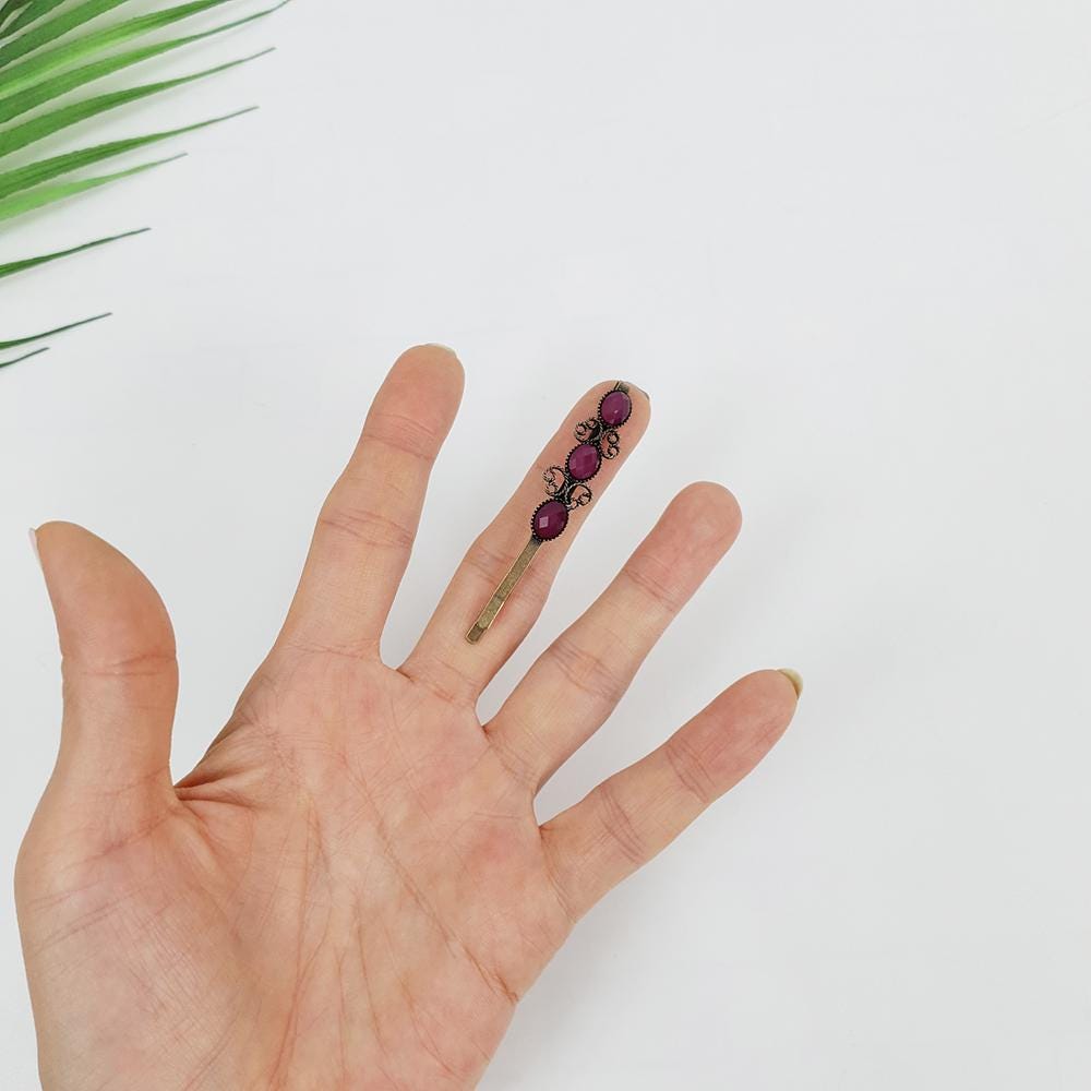 Formica Metal Butterfly Hair Pin (2.4 Inch) / Vintage Antique Hair Bobby Pin / Hair Accessory Pin for Woman