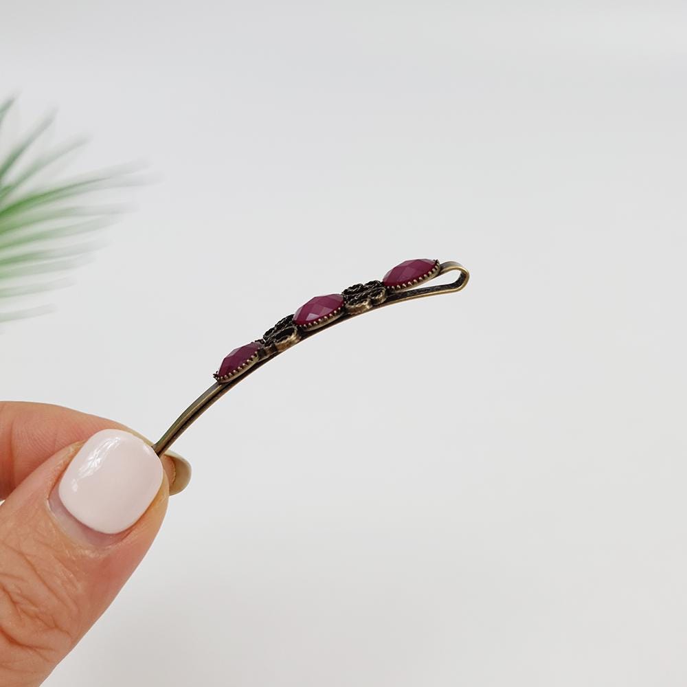 Formica Metal Butterfly Hair Pin (2.4 Inch) / Vintage Antique Hair Bobby Pin / Hair Accessory Pin for Woman