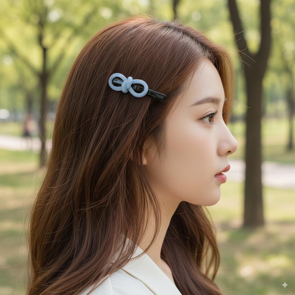 Bold Big Ribbon Side Mini Hair Claw Clip (2.5 Inch) / Vivid Color French Pin / Alligator Hair Clip for Woman