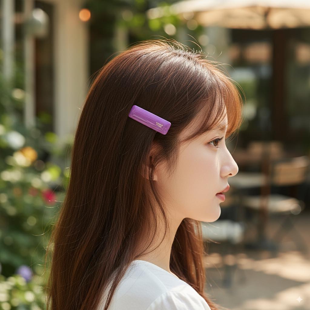 Rounded Straight Mini Hair Claw Clip (1.9 Inch) / Tortoise Shell Frech Pin / Alligator Hair Clip for Woman