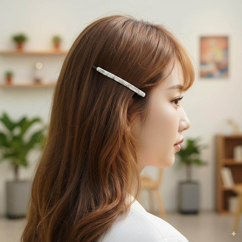 Tortoise Shell Long Bobby Pin (3.5 Inch) / Simple Line Leopard French Hair Pin / Hair Accessory for Woman / Snap Clip for Thin Hair