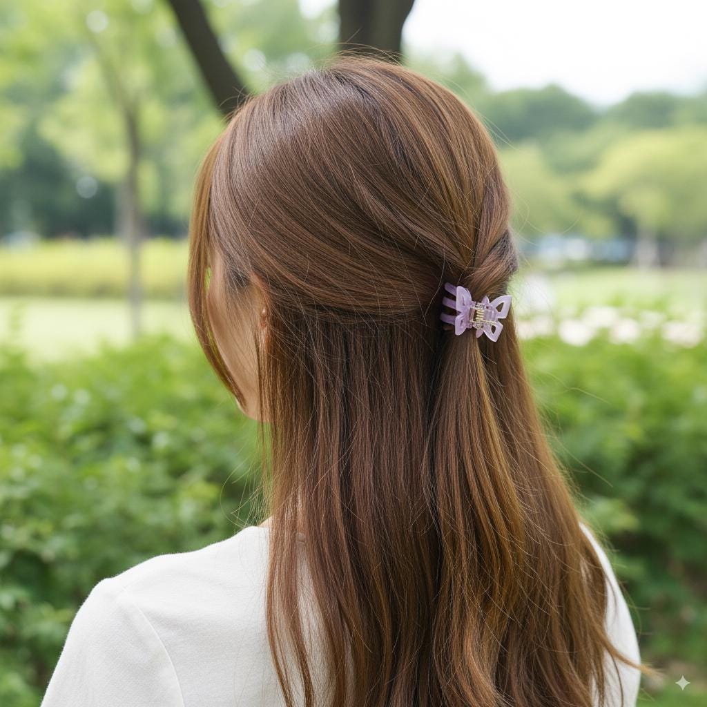 Pure Small Edge Wing Butterfly Mini Hair Claw Clip (1.2 Inch) / Vivid Color French Pin / Alligator Hair Clip for Woman