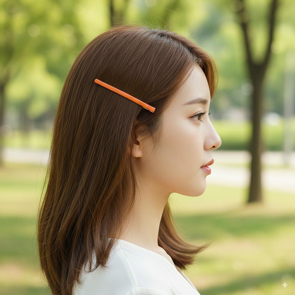 Simple Line Vivid Color Bobby Pin (3.3 Inch) / Leopard French Hair Pin / Hair Accessory for Woman