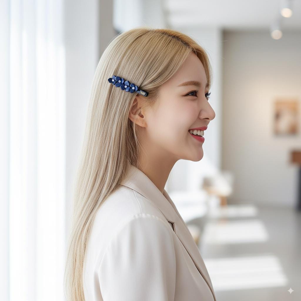 New Color Cubic Point Flower Mini Hair Claw Clip (2.8 Inch) / Vivid Color French Pin / Alligator Hair Clip for Woman