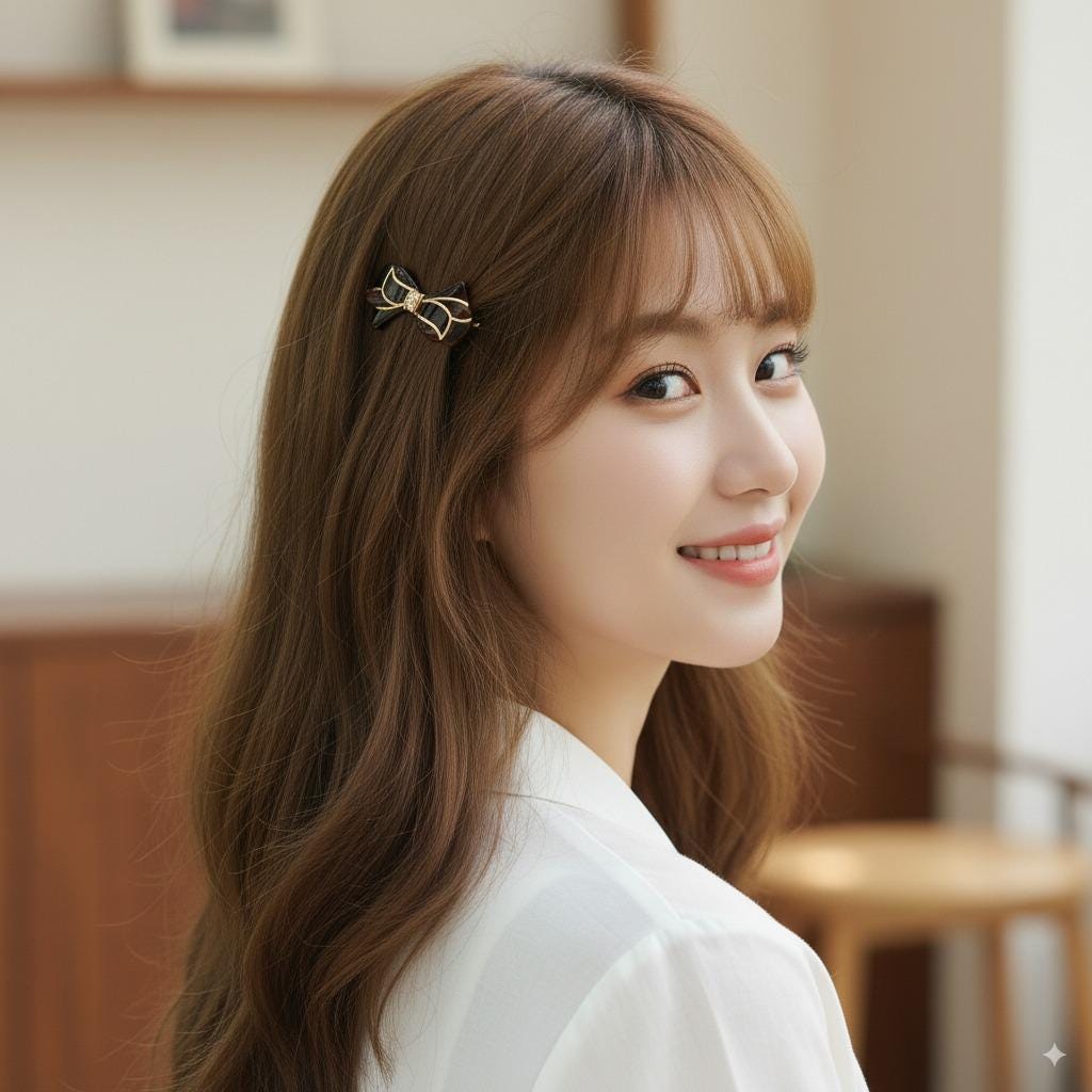 Laurence Annie Ribbon Small Bobby Pin (1.7 Inch) / Luxurious French Hair Pin / Hair Accessory for Woman / Mini Hair Clips