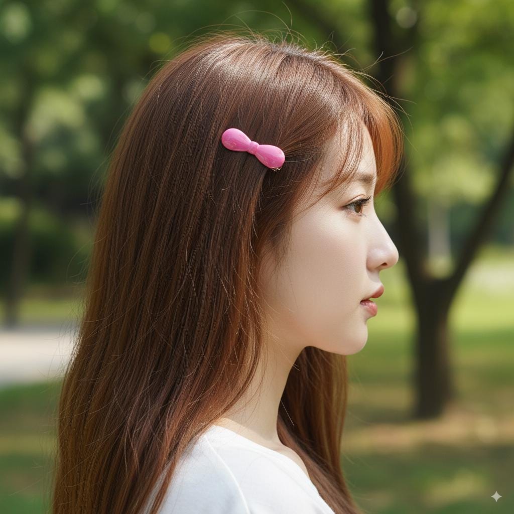 Rounded Bulging Ribbon Side Claw Mini Hair Claw Clip (2.0 Inch) / Vivid Color French Pin / Alligator Hair Clip for Woman