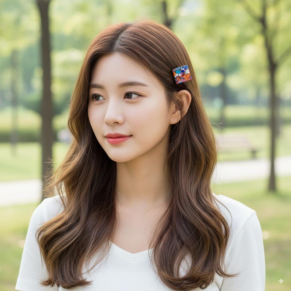 Modern Square Mini Hair Claw Clip / Tortoise Shell Small French Hair Pin / Hair Barrette for Woman / Metal Hair Claw