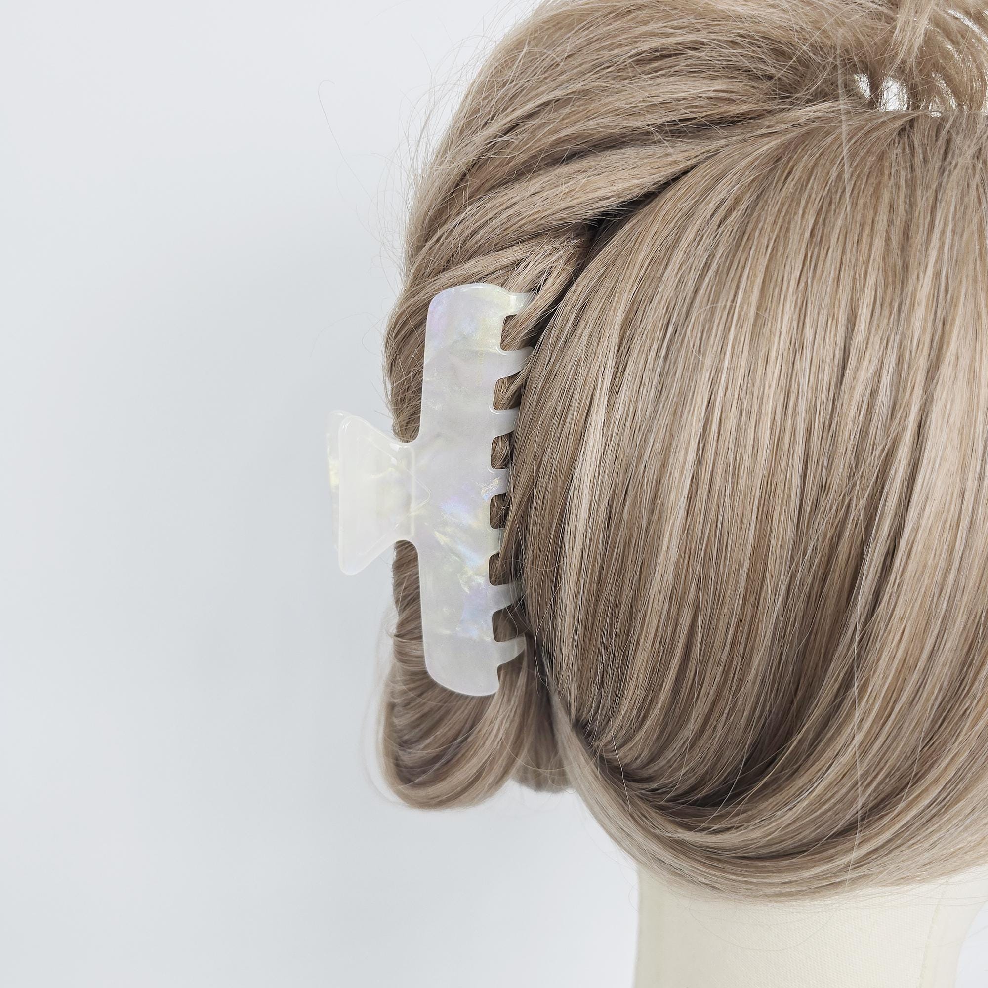 Slimmer Square Updo Half Up Hair Claw Clip (3.9 Inch) / Elegance French Hair Pin / Hair Barrette for Woman