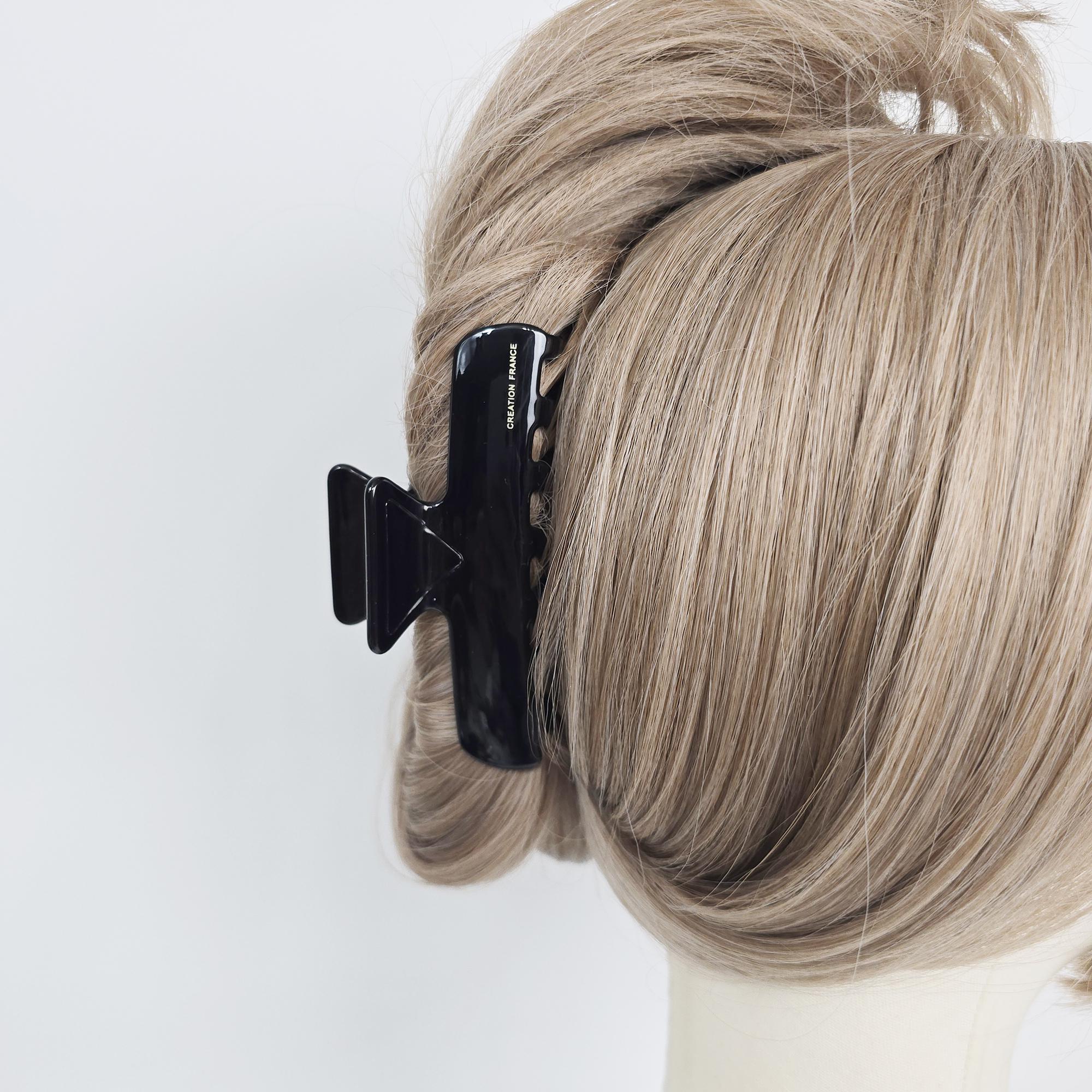 Slimmer Square Updo Half Up Hair Claw Clip (3.9 Inch) / Elegance French Hair Pin / Hair Barrette for Woman