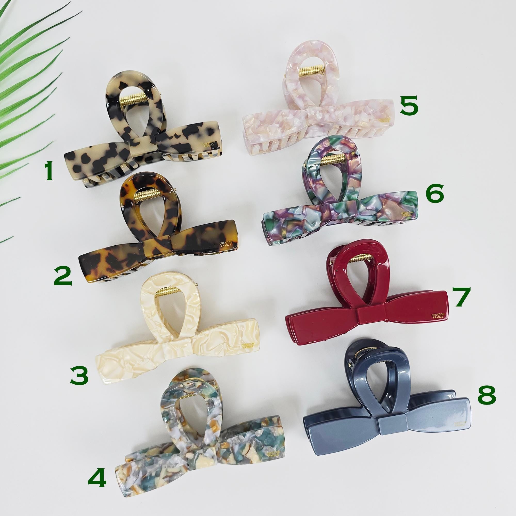 Bow Tie Straight Twist Updo Hair Claw Clip (4.1 Inch) / Elegance French Hair Pin / Hair Barrette for Woman