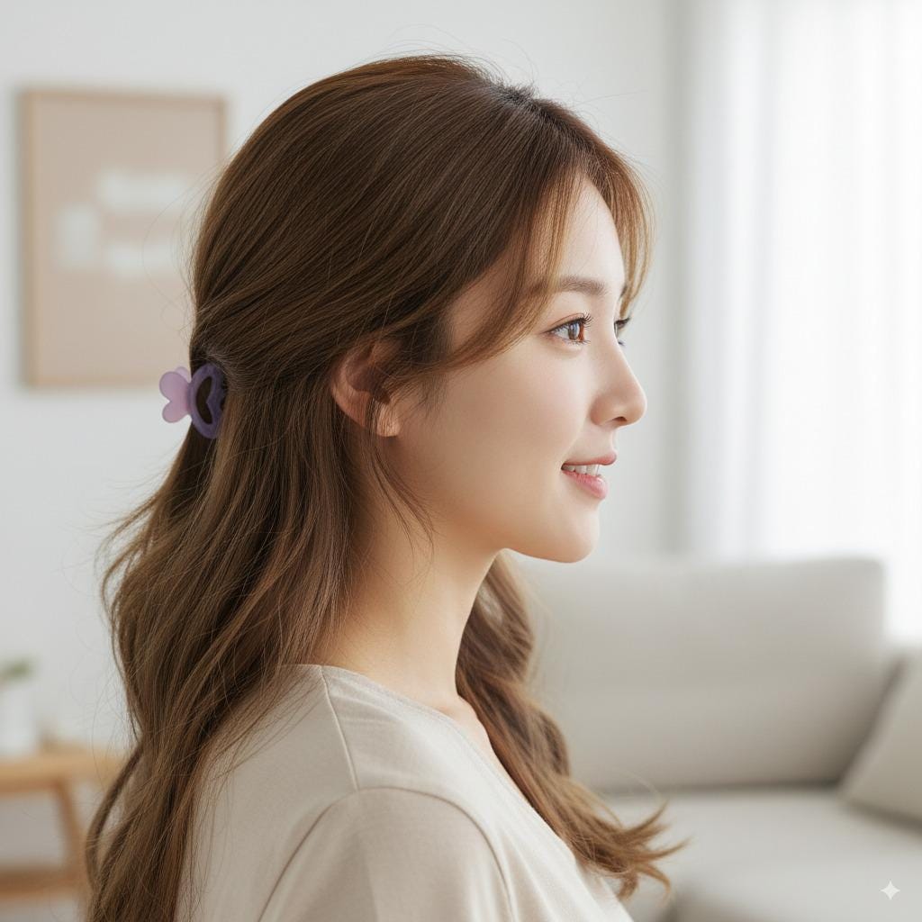 Heart Mini Butterfly Hair Claw Clip (1.4 Inch) / Cute Tortoise Shell French Hair Pin / Small Hair Clips