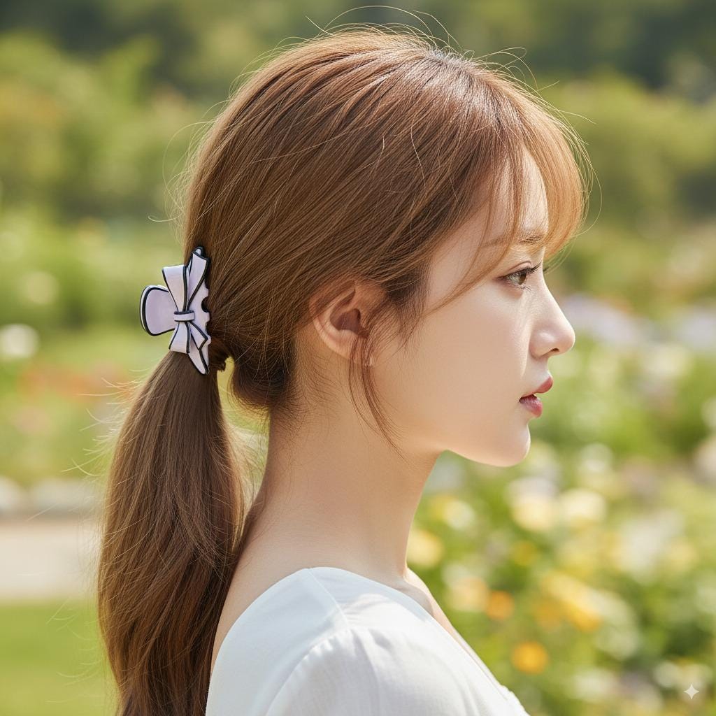 Pastel Color Fashion Ribbon Hair Claw Clip (2.4 Inch) / Luxurious French Hair Pin / Hair Accessory for Woman