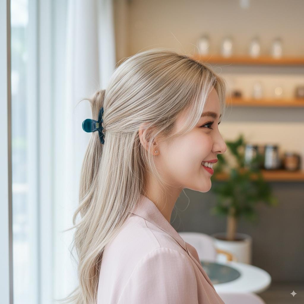 Bonita Elle Small Hair Claw Clip (1.9 Inch) / Elegant French Pin / Hair Accessory for Woman / Ponytail Holder