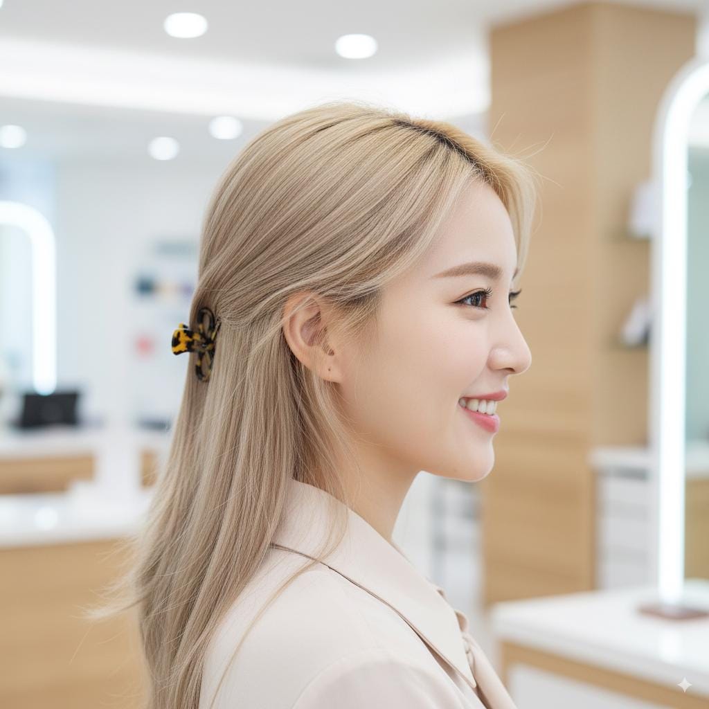 Leopard Gift Ribbon Small Point Half-Tie Hair Clip (2.4 Inch) / Cute Tortoise Shell French Hair Pin / Small Hair Clips