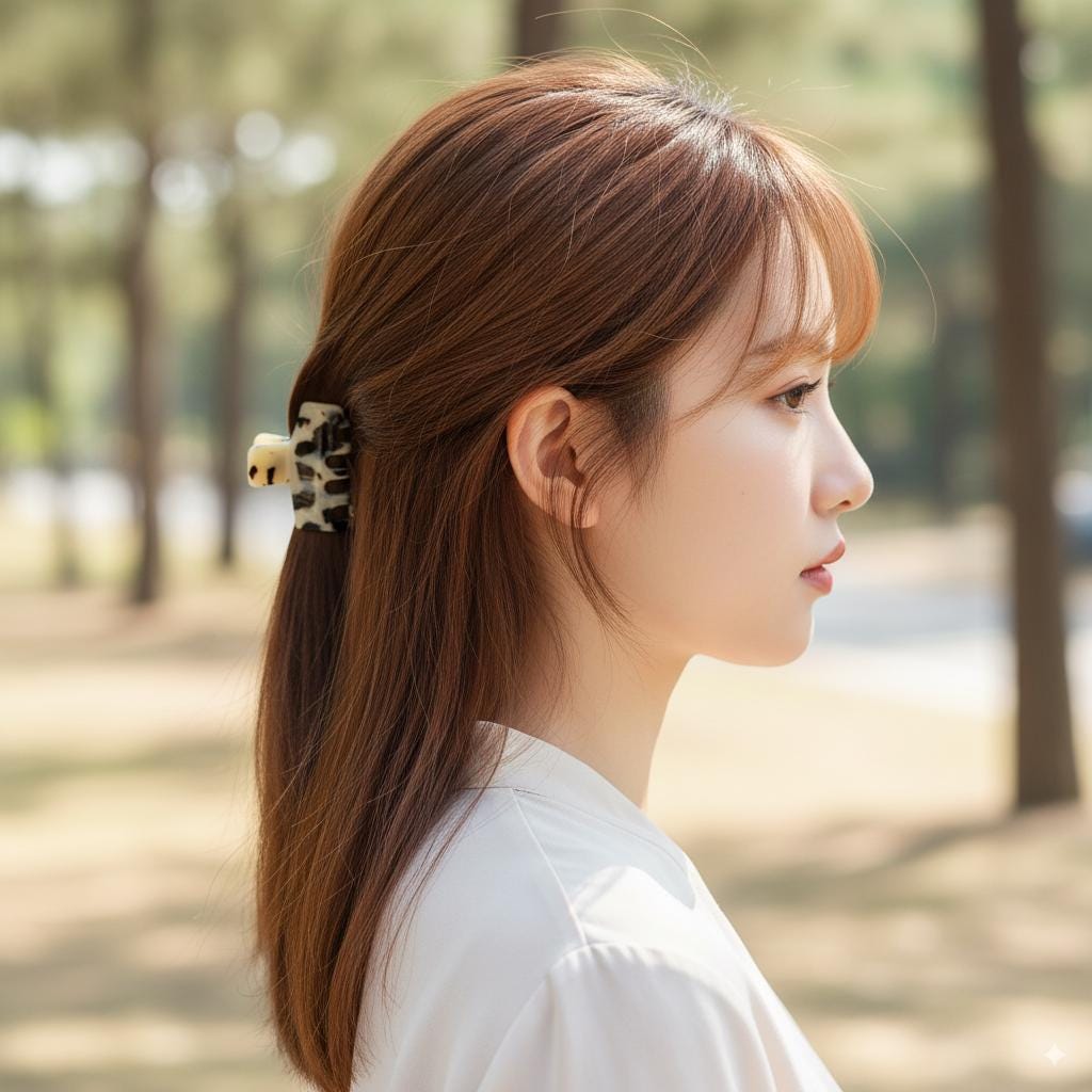 Laurens Luxurious Square Medium Hair Claw Clip (2.0 Inch) / Tortoise Shell French Hair Pin / Hair Barrette for Woman