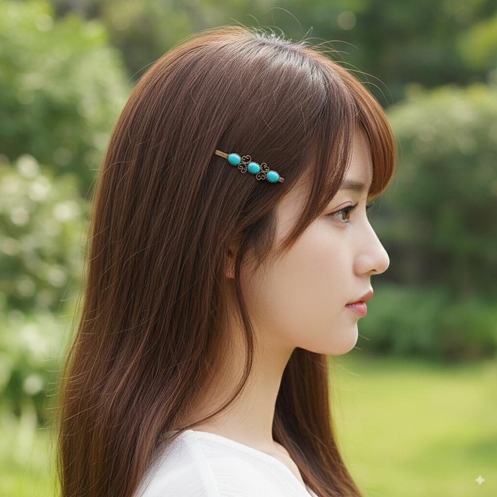 Formica Metal Butterfly Hair Pin (2.4 Inch) / Vintage Antique Hair Bobby Pin / Hair Accessory Pin for Woman