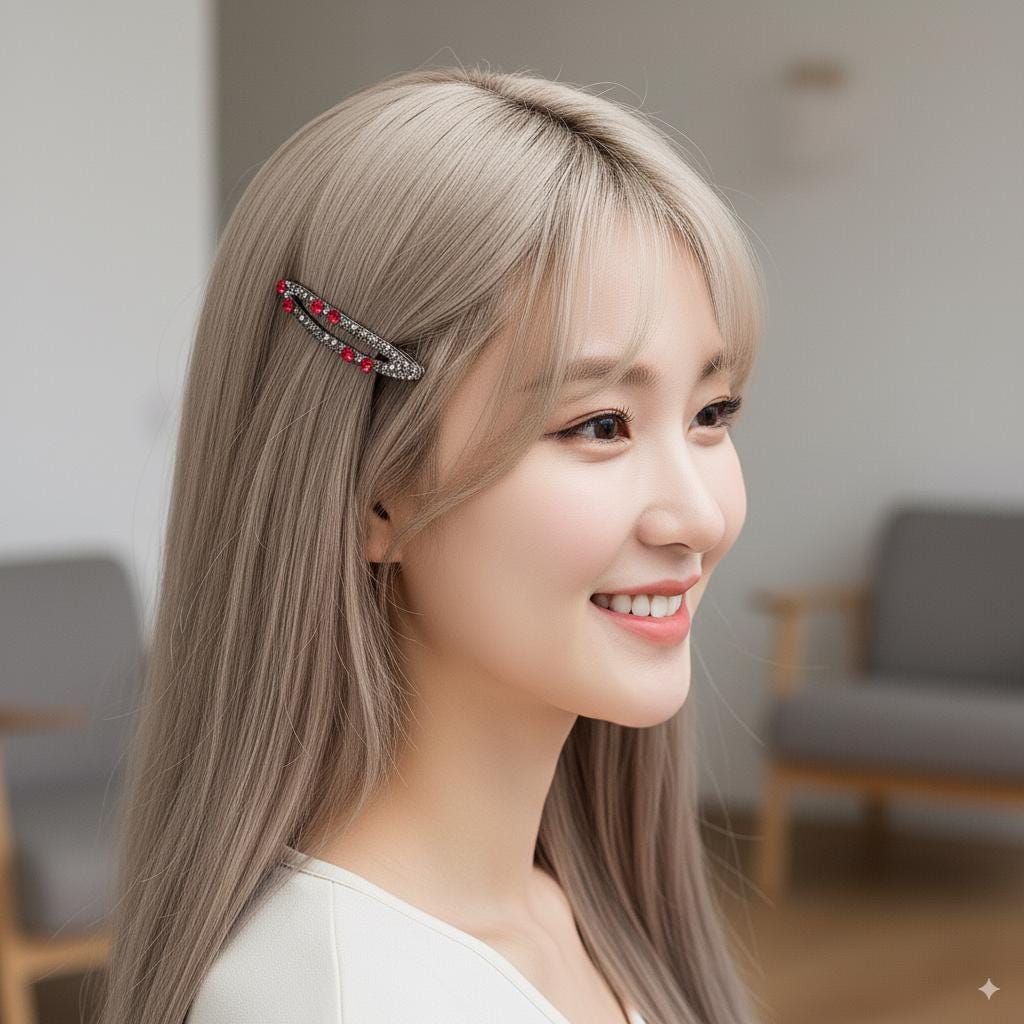 Twilight Oval Mini Hair Claw Clip (2.4 Inch) / Cute Tortoise Shell French Hair Pin / Small Hair Clips