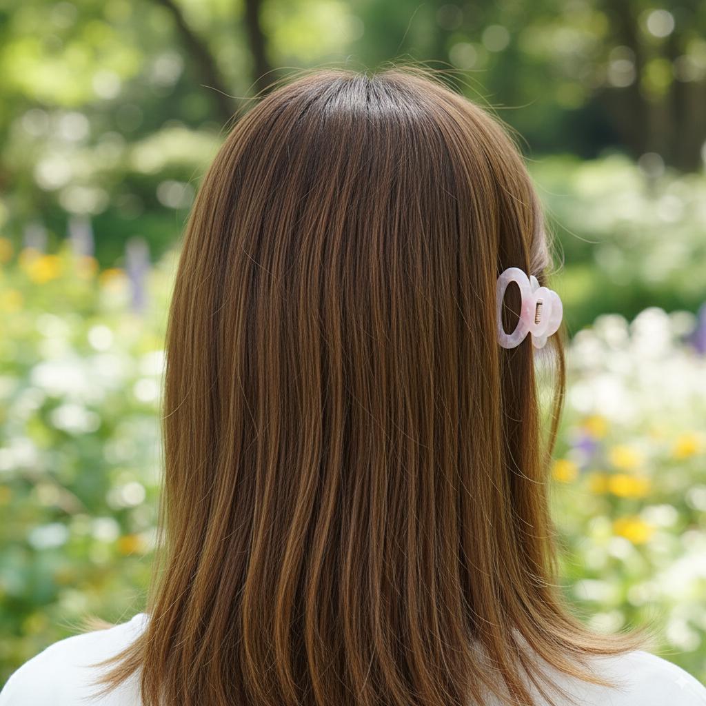 Round Small Hair Clips / Tortoise Shell French Hair Pin / Hair Barrette for Woman / Cellulose Acetate Tiny Clip