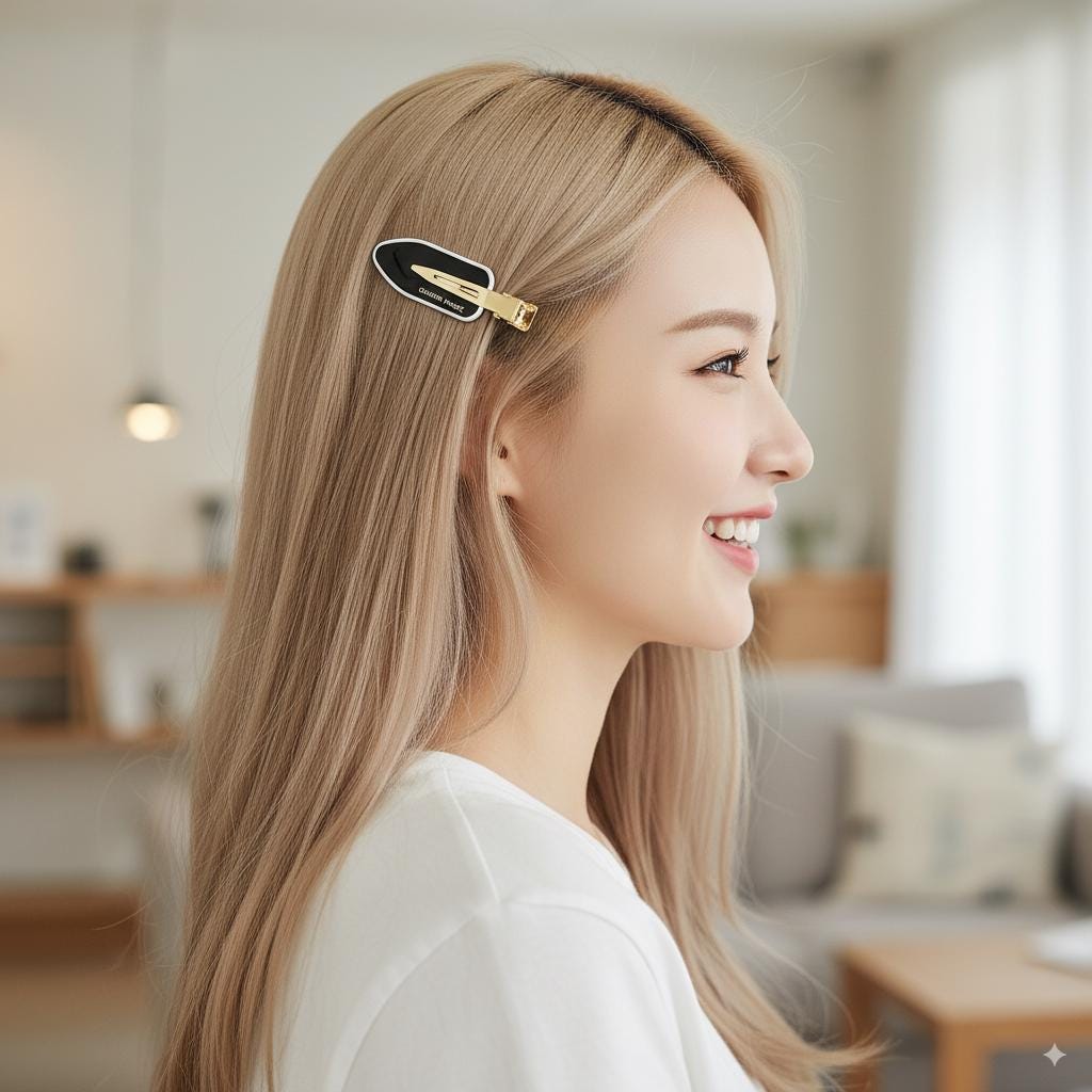 Leopard Aurora Cute Flat Back Stage Mini Hair Claw Clip / Simple Small French Hair Pin / Crocodile Hair Clip for Woman