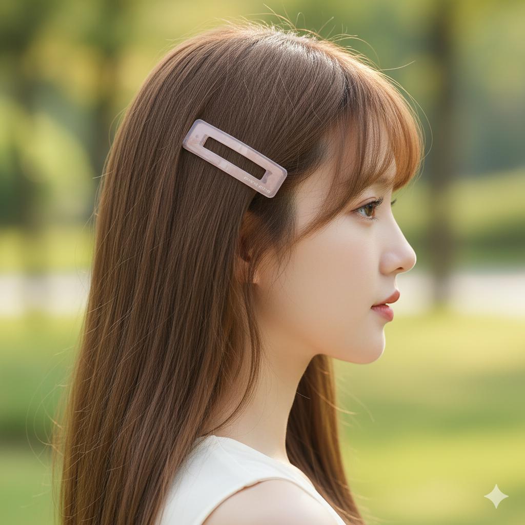 Pure Color Square Snap Clip (2.6 Inch) / Cute French Hairgrip Barrette / French Hair Pin / Tic Tac Hair Clip Pin