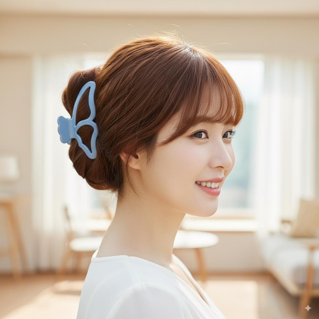 Butterfly Wing Updo Half Up Hair Claw Clip / Elegance French Hair Pin / Hair Barrette for Woman