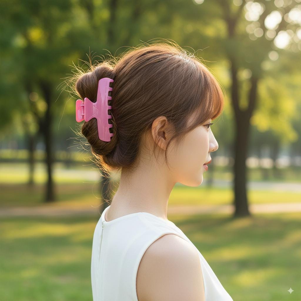 Slimmer Square Updo Half Up Hair Claw Clip (3.9 Inch) / Elegance French Hair Pin / Hair Barrette for Woman