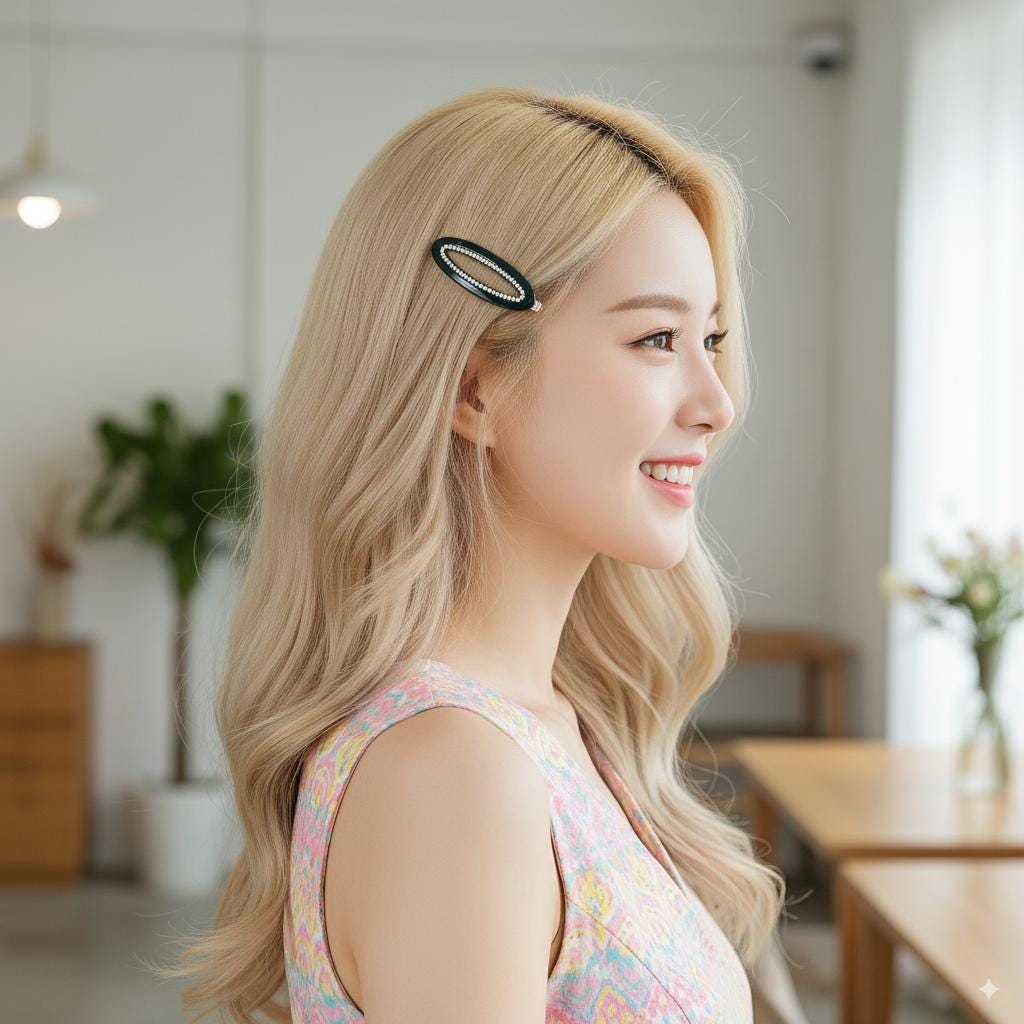 Gleam Loop Cubic Bobby Pin (2.2 Inch) / Tortoise Shell French Hair Pin Clip / Bow Barrette