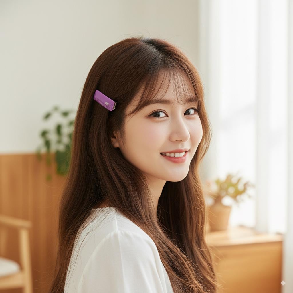 Rounded Straight Mini Hair Claw Clip (1.9 Inch) / Tortoise Shell Frech Pin / Alligator Hair Clip for Woman