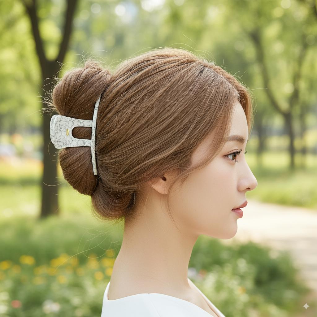 New Color Chelly Square Straight Half Updo Hair Claw (3.9 Inch) / Elegance French Hair Pin / Hair Barrette for Woman