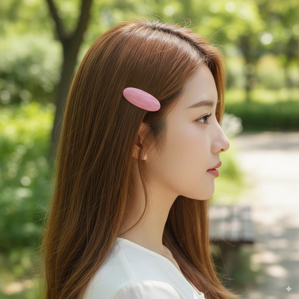 Simple Round Oval Mini Hair Claw Clip (2.0 Inch) / Cute Tortoise Shell French Hair Pin / Small Hair Clips