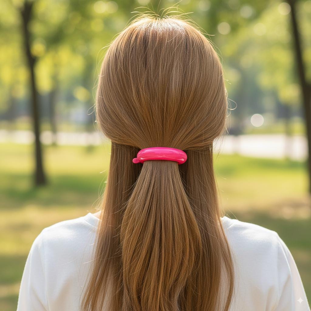 Pure Color Half Moon Banana Half-Up Hair Pin (2.9 Inch) / Tortoise Marble Hair Comb Barrette / French Hair Pin