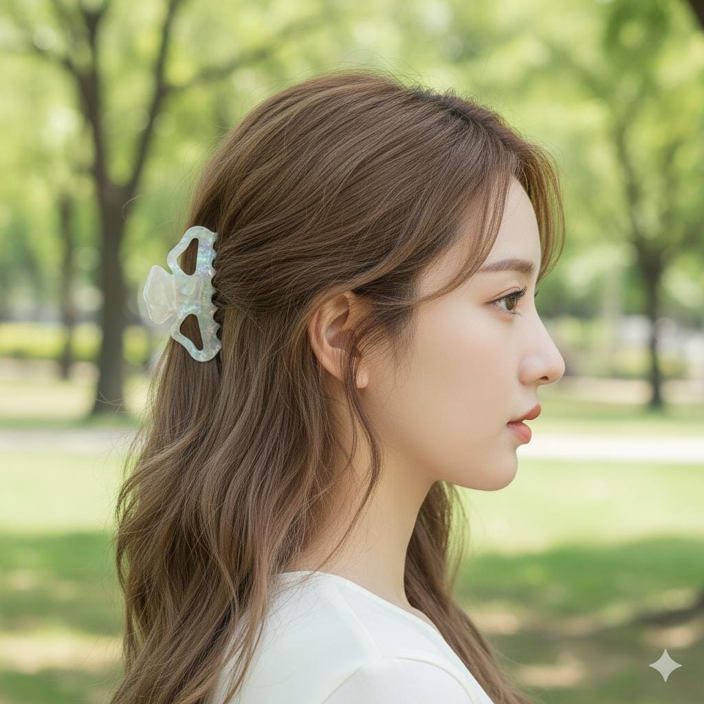 Leopard Pure Color Medium Hair Claw Clip (3.1 Inch) / Tortoise Shell French Hair Pin / Hair Barrette for Woman