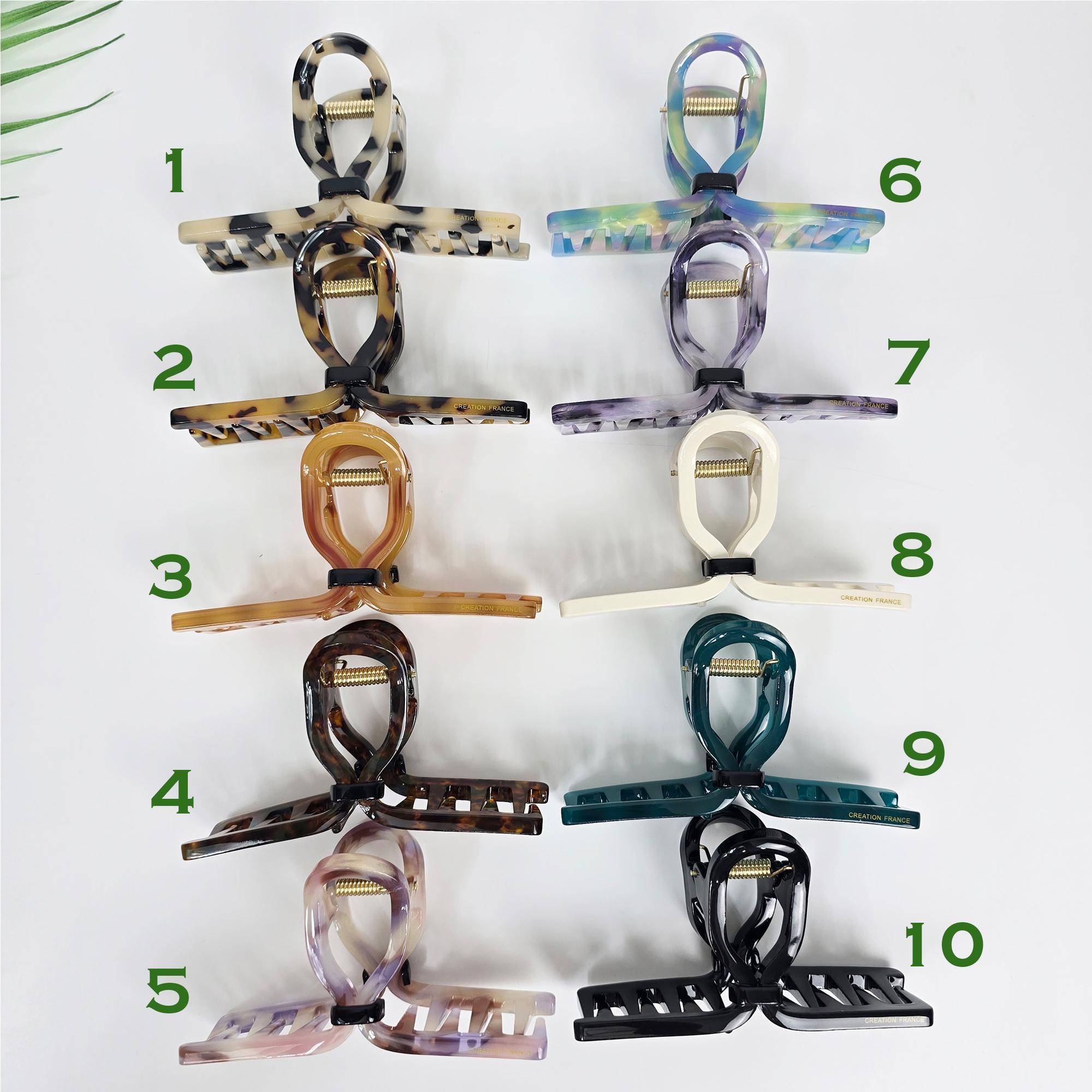 Luxurious Black Point Twist Updo Hair Claw (4.3 Inch) / Elegance French Hair Pin / Hair Barrette for Woman